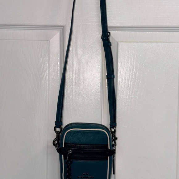 Coach Vale Phoebe Crossbody In Colorblock Green F83267 - Picture 5 of 9